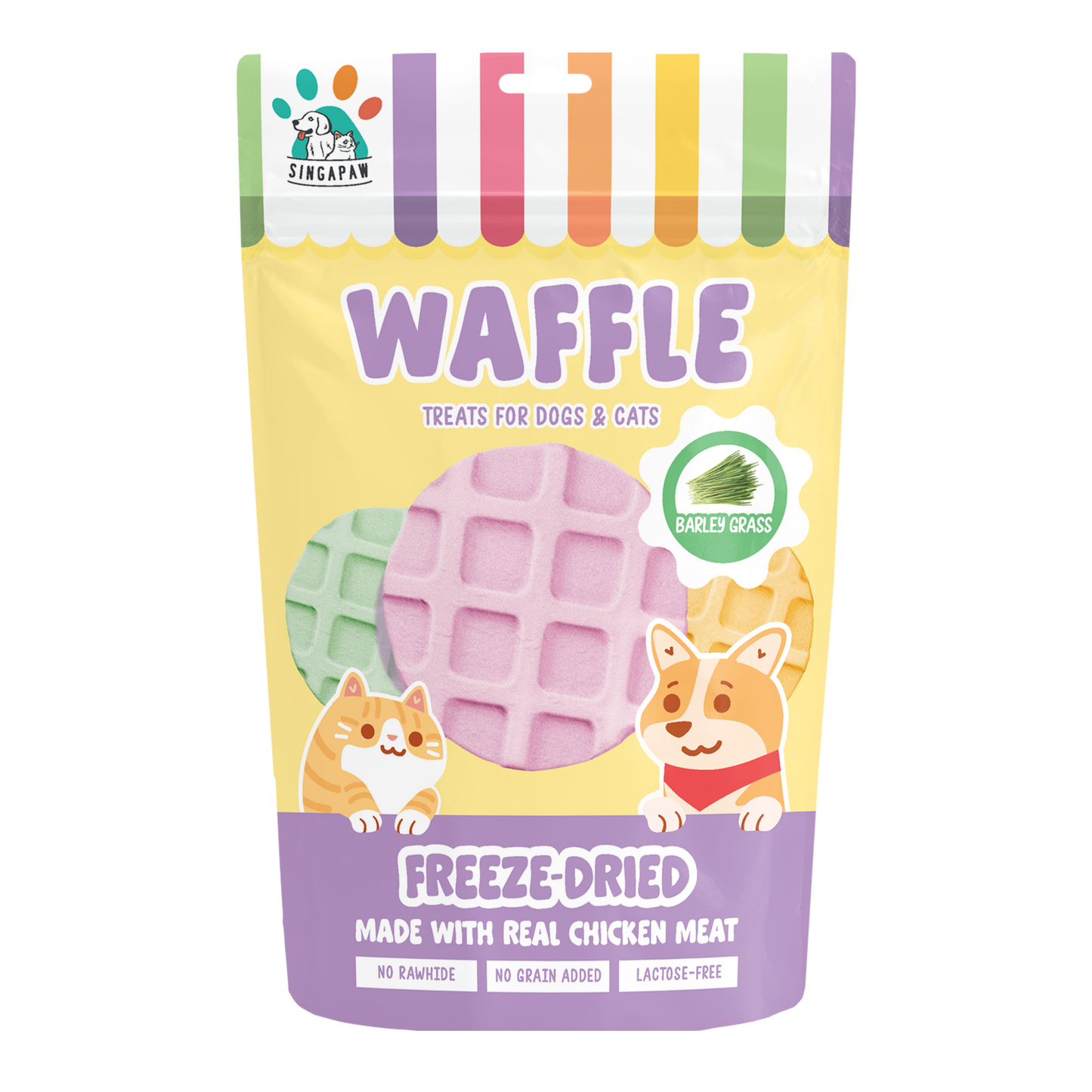SingAPaw Freeze-Dried Waffle Barley Grass