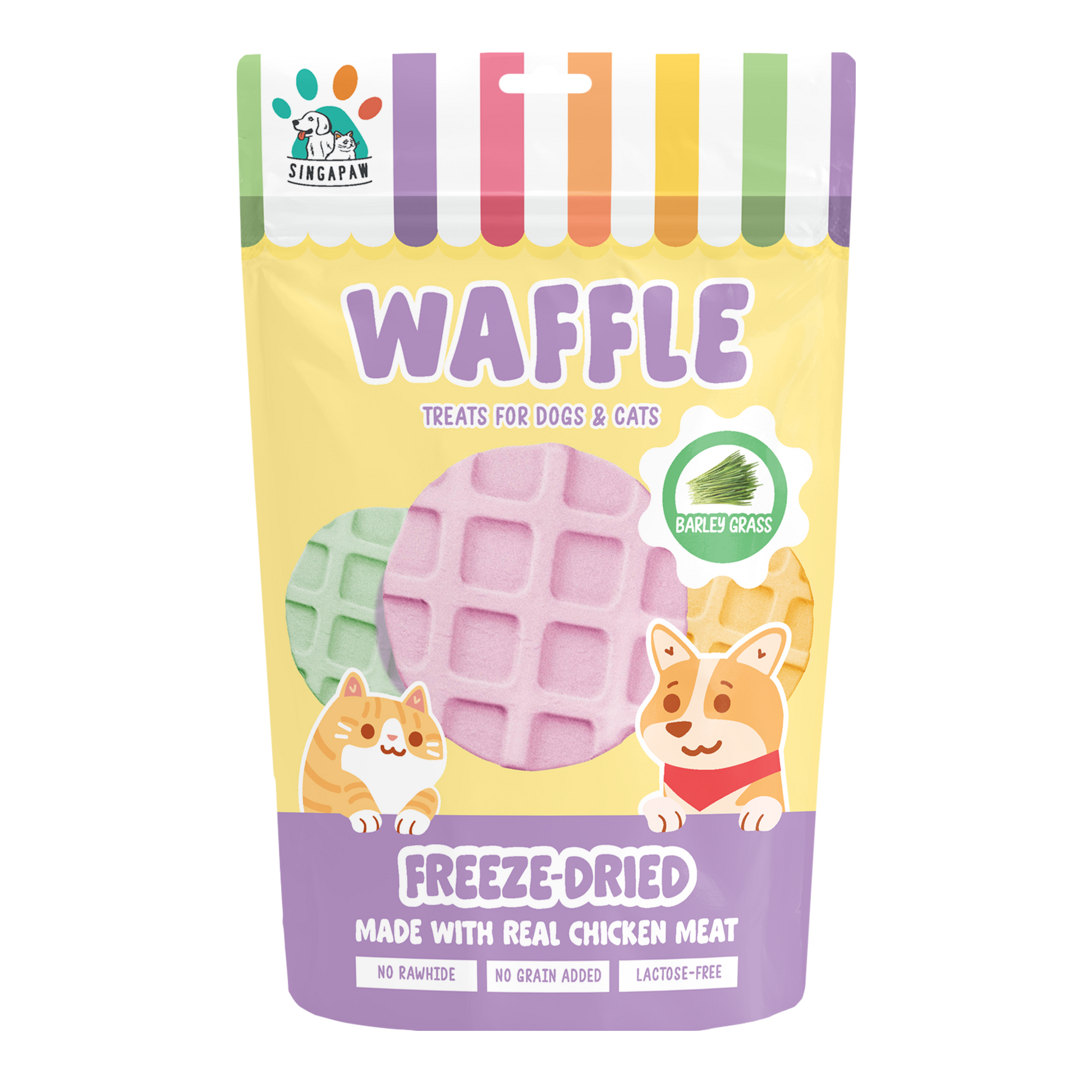 SingAPaw Freeze-Dried Waffle Barley Grass