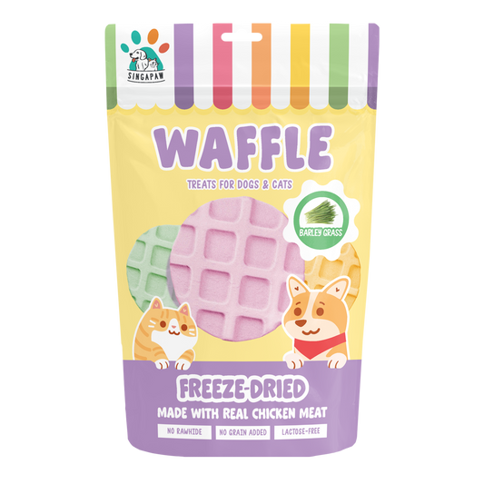 SingAPaw Freeze-Dried Waffle Barley Grass