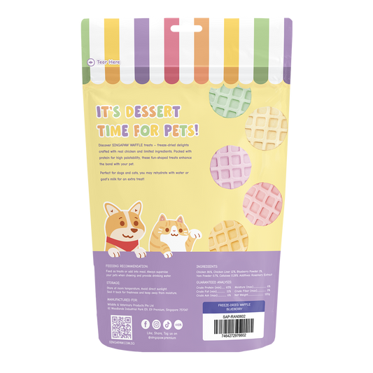 SingAPaw Freeze-Dried Waffle Blueberry