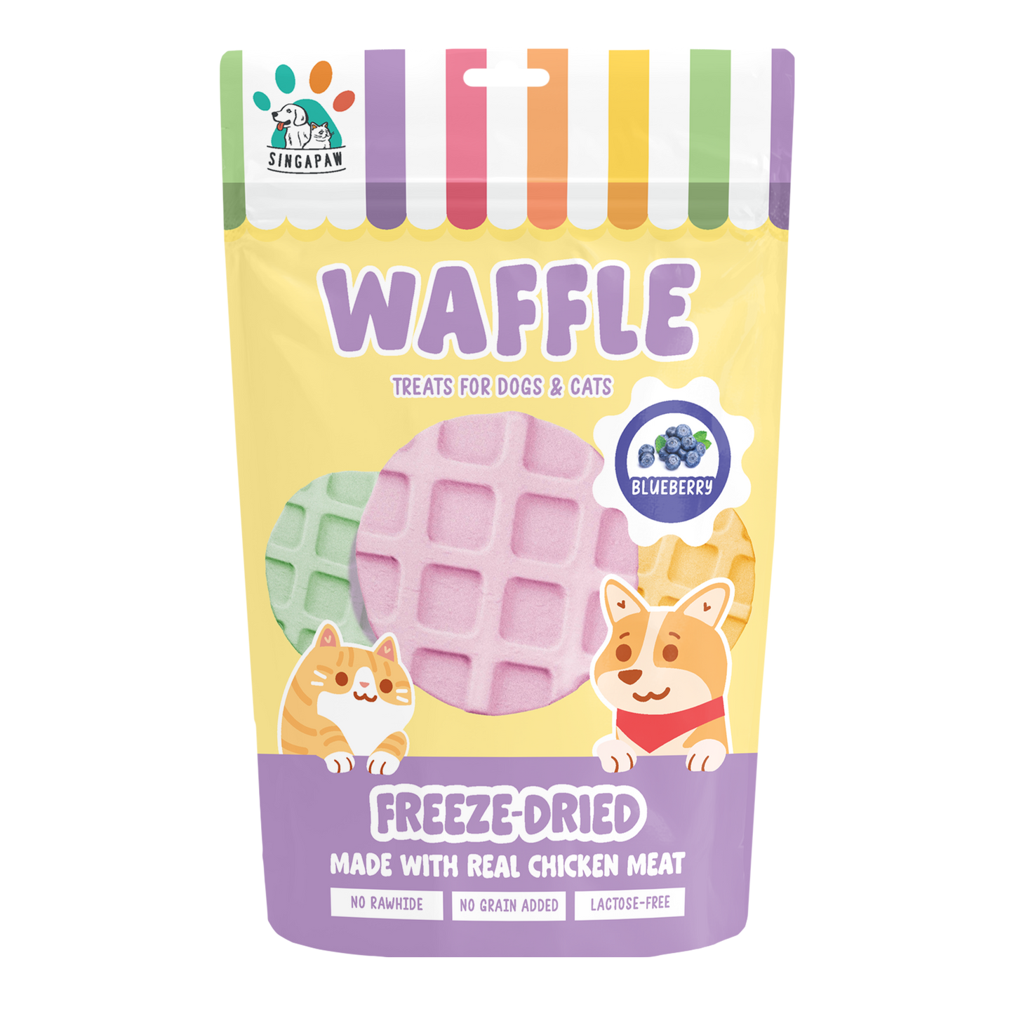 SingAPaw Freeze-Dried Waffle Blueberry