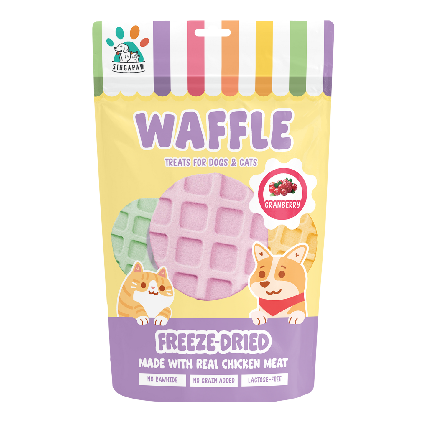 SingAPaw Freeze-Dried Waffle Cranberry