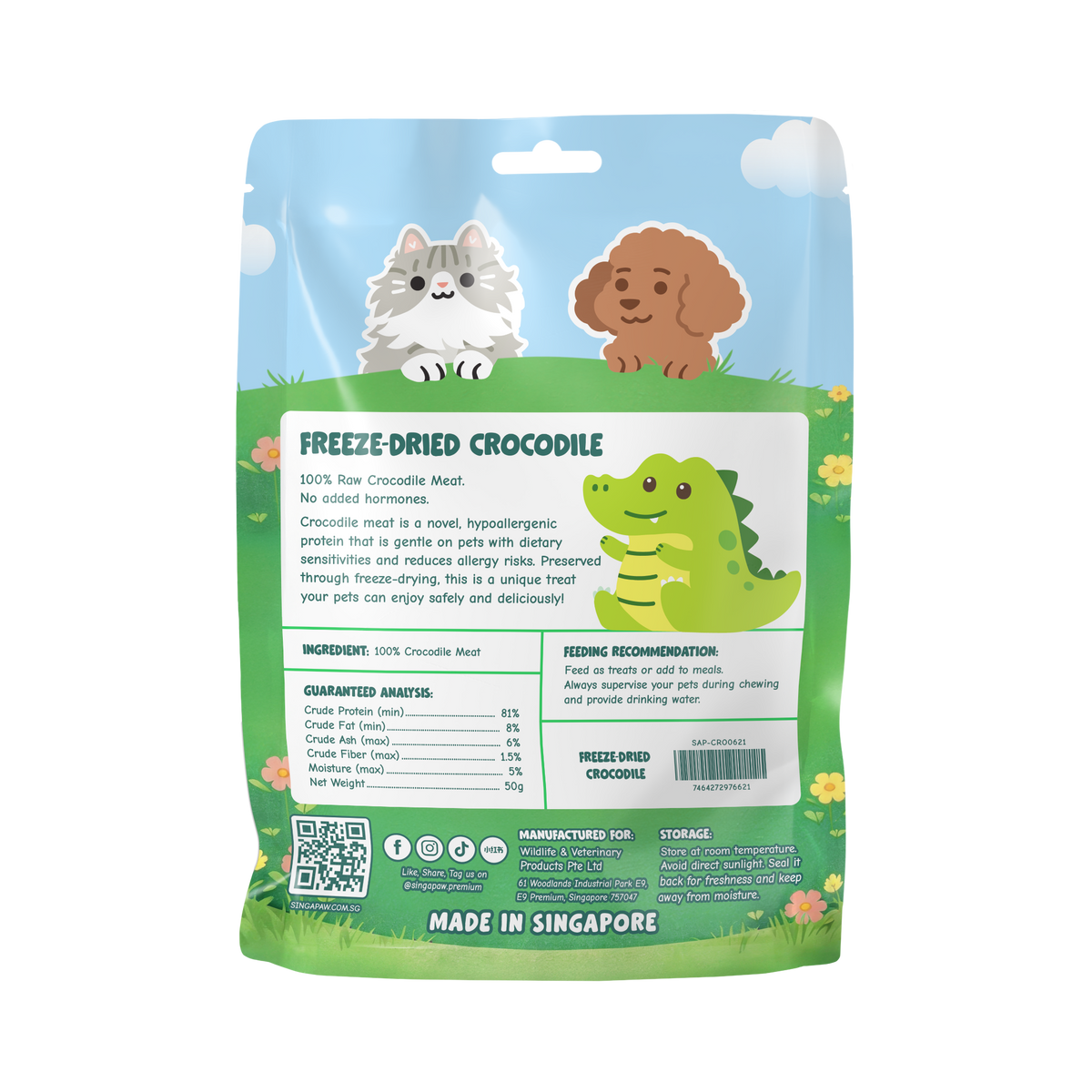 SingAPaw Freeze-dried Crocodile