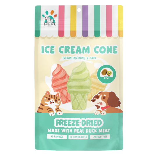 SingAPaw Freeze-dried Ice Cream Cone Kiwi