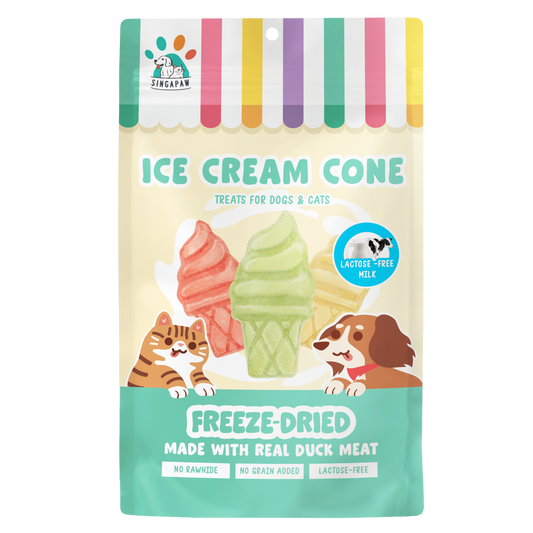 SingAPaw Freeze-dried Ice Cream Cone Lactose-free Milk