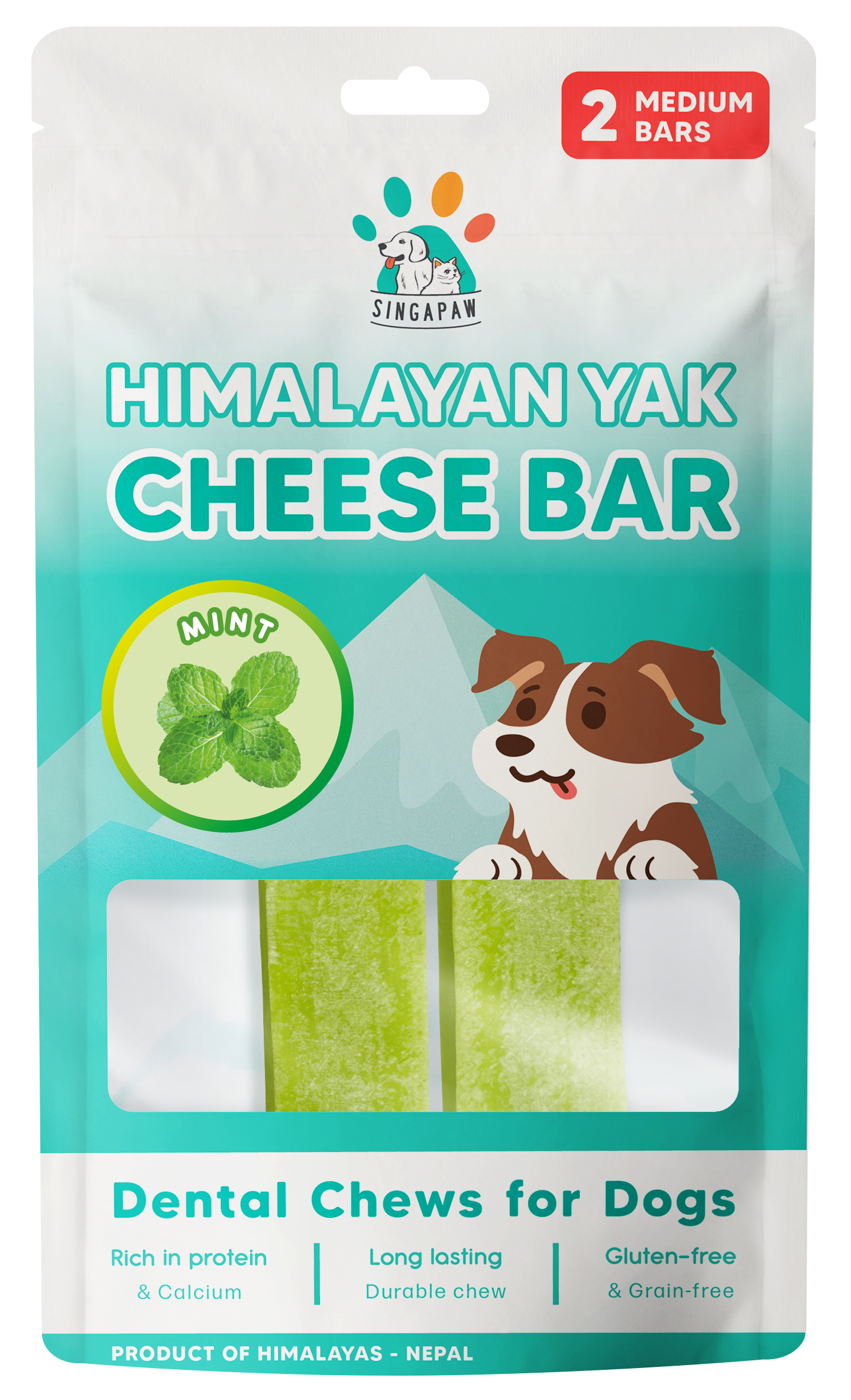 SingAPaw Himalayan Yak Cheese Bar (Mint)