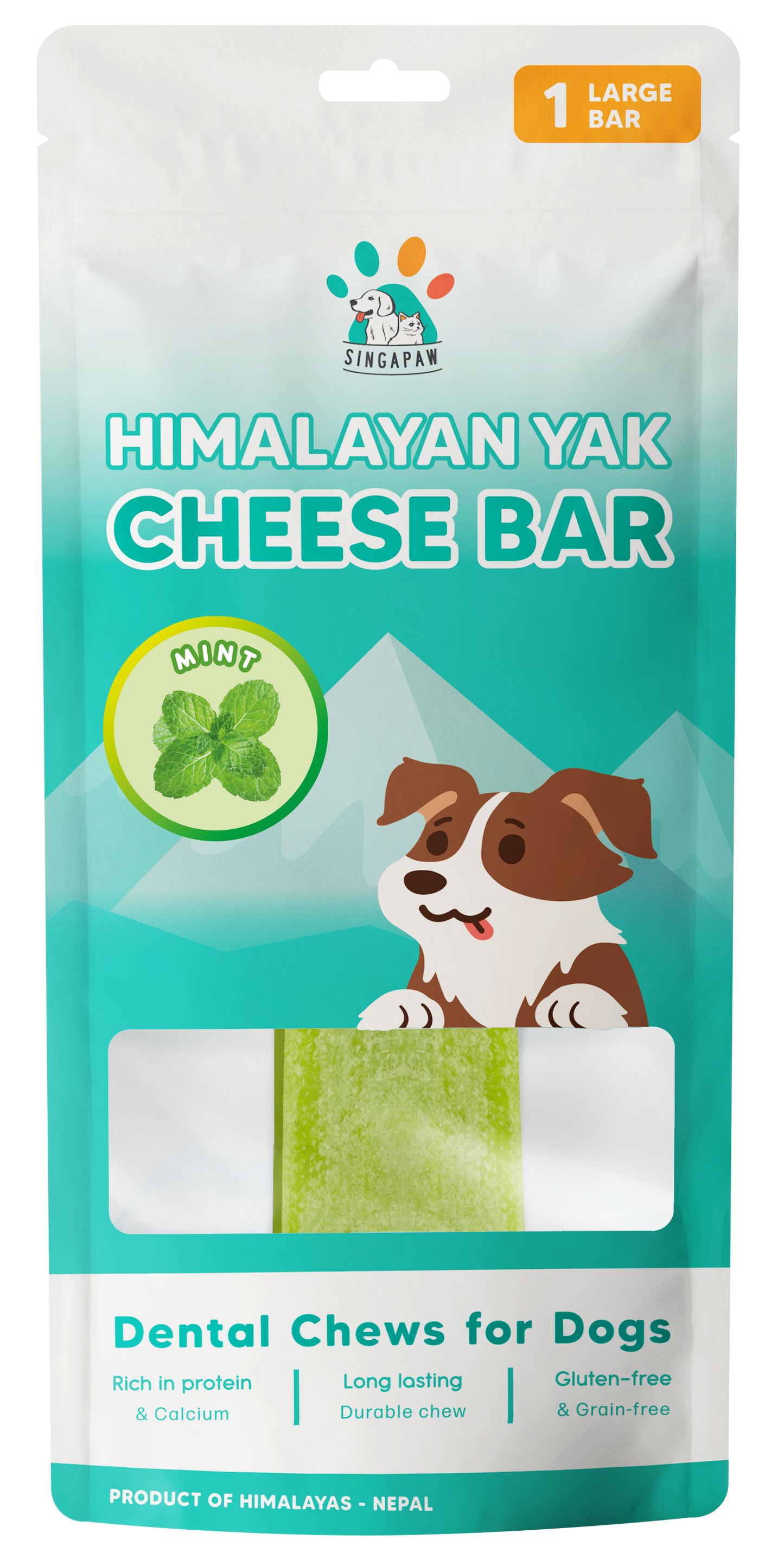 SingAPaw Himalayan Yak Cheese Bar (Mint)
