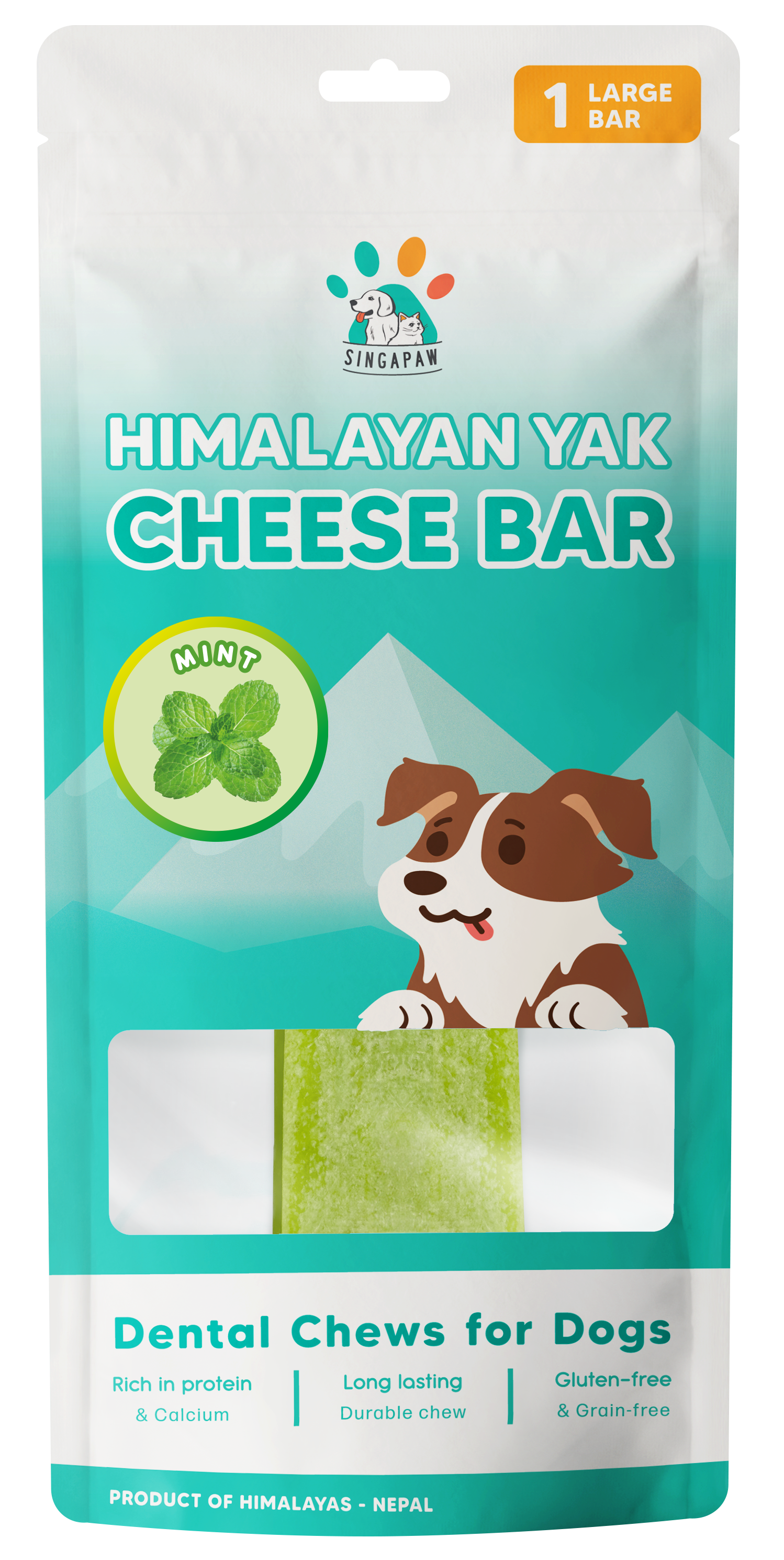 SingAPaw Himalayan Yak Cheese Bar (Mint)