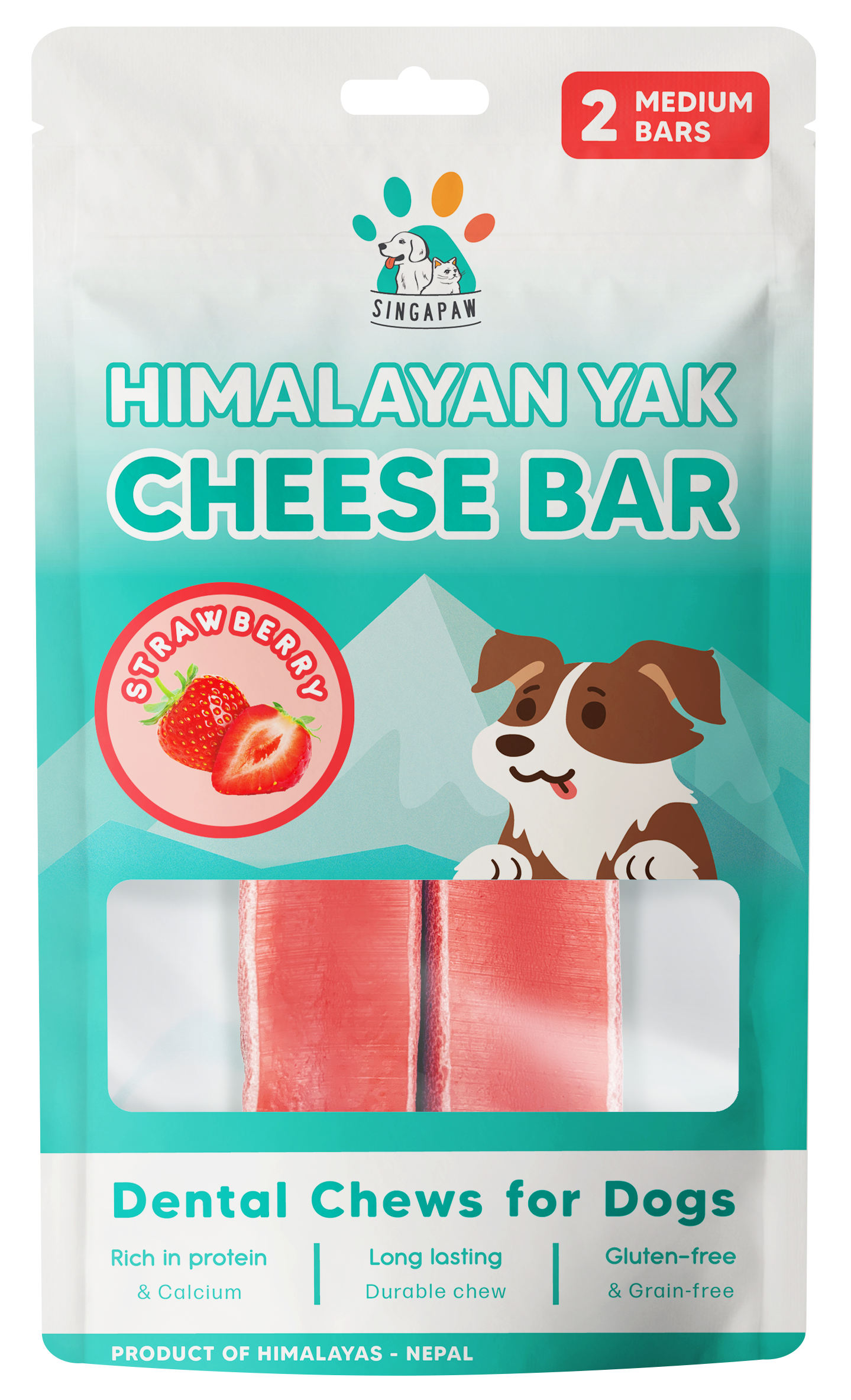 SingAPaw Himalayan Yak Cheese Bar (Strawberry)