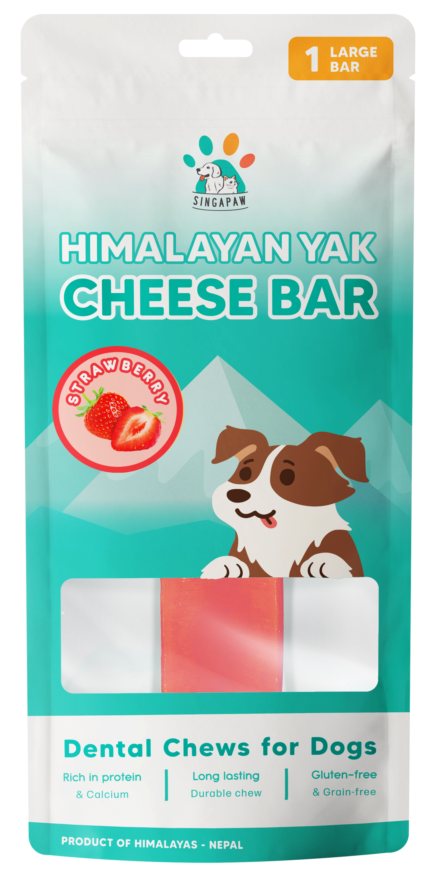 SingAPaw Himalayan Yak Cheese Bar (Strawberry)