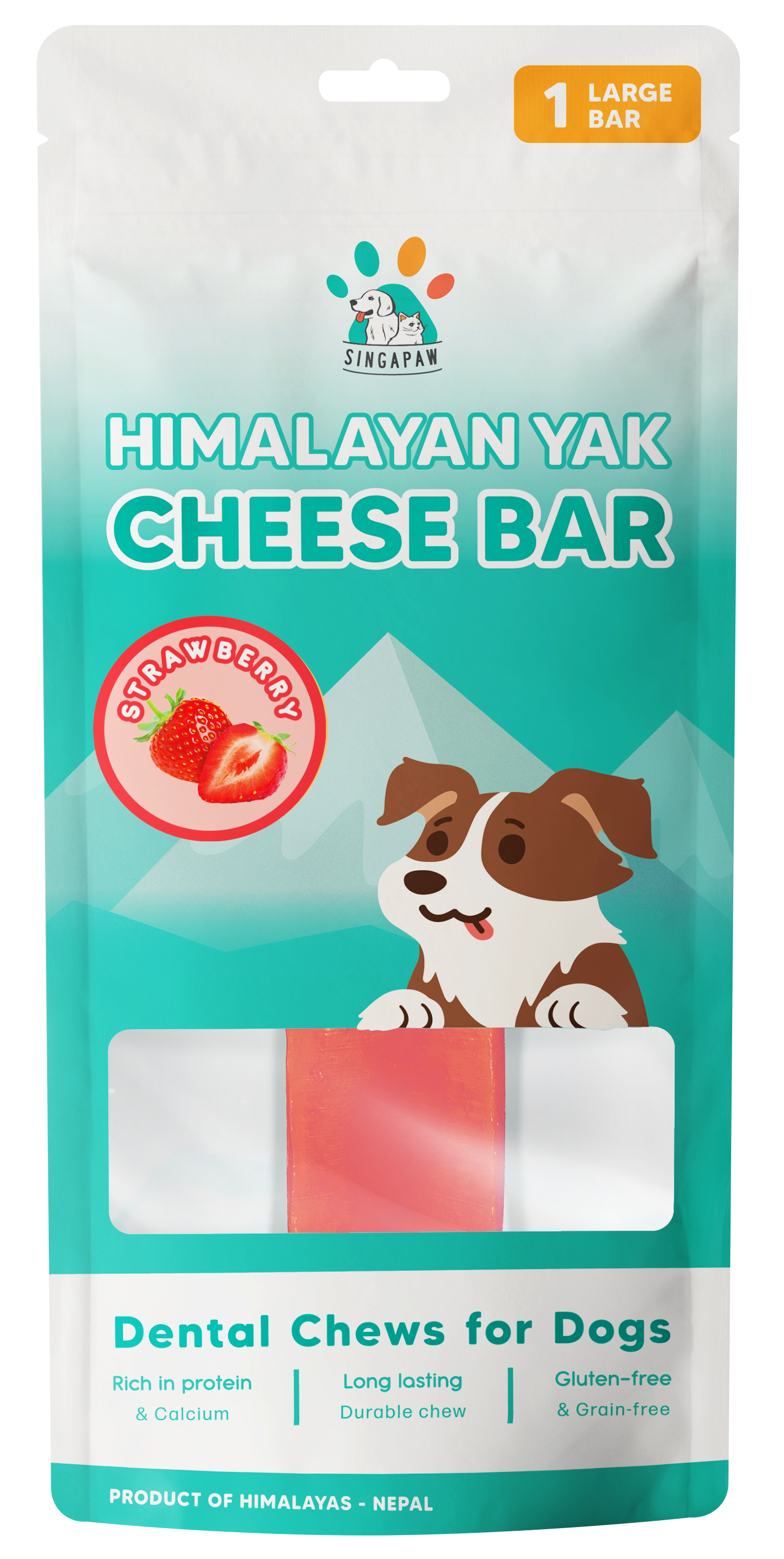 SingAPaw Himalayan Yak Cheese Bar (Strawberry)