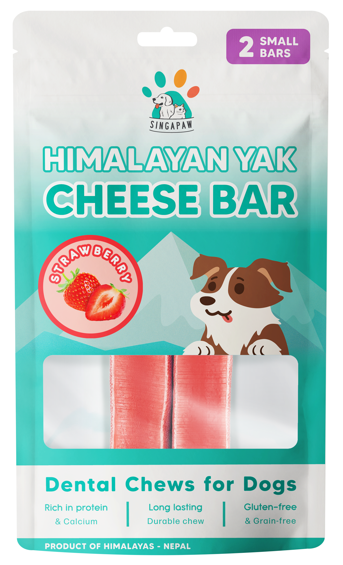 SingAPaw Himalayan Yak Cheese Bar (Strawberry)