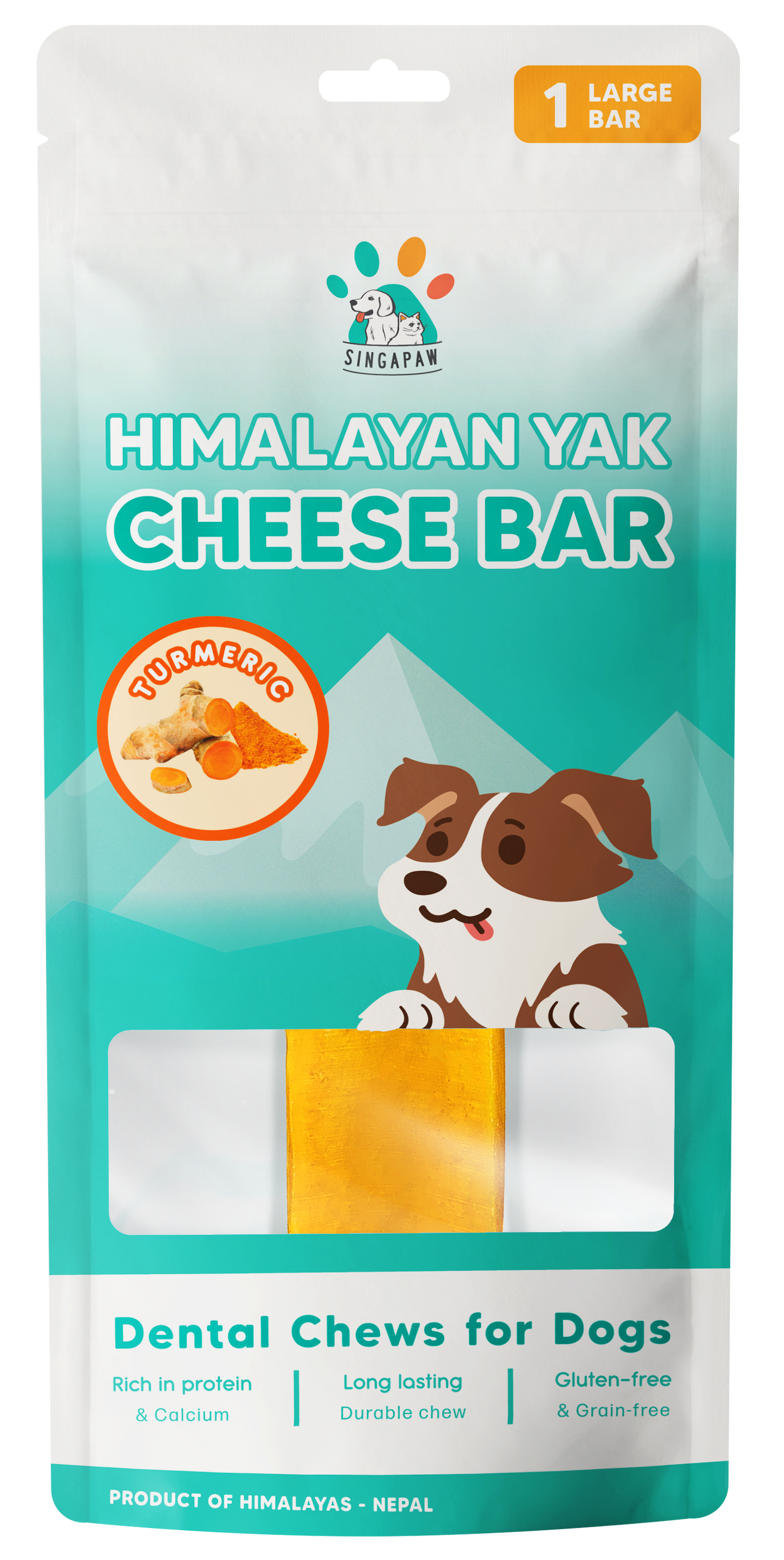 SingAPaw Himalayan Yak Cheese Bar (Turmeric)