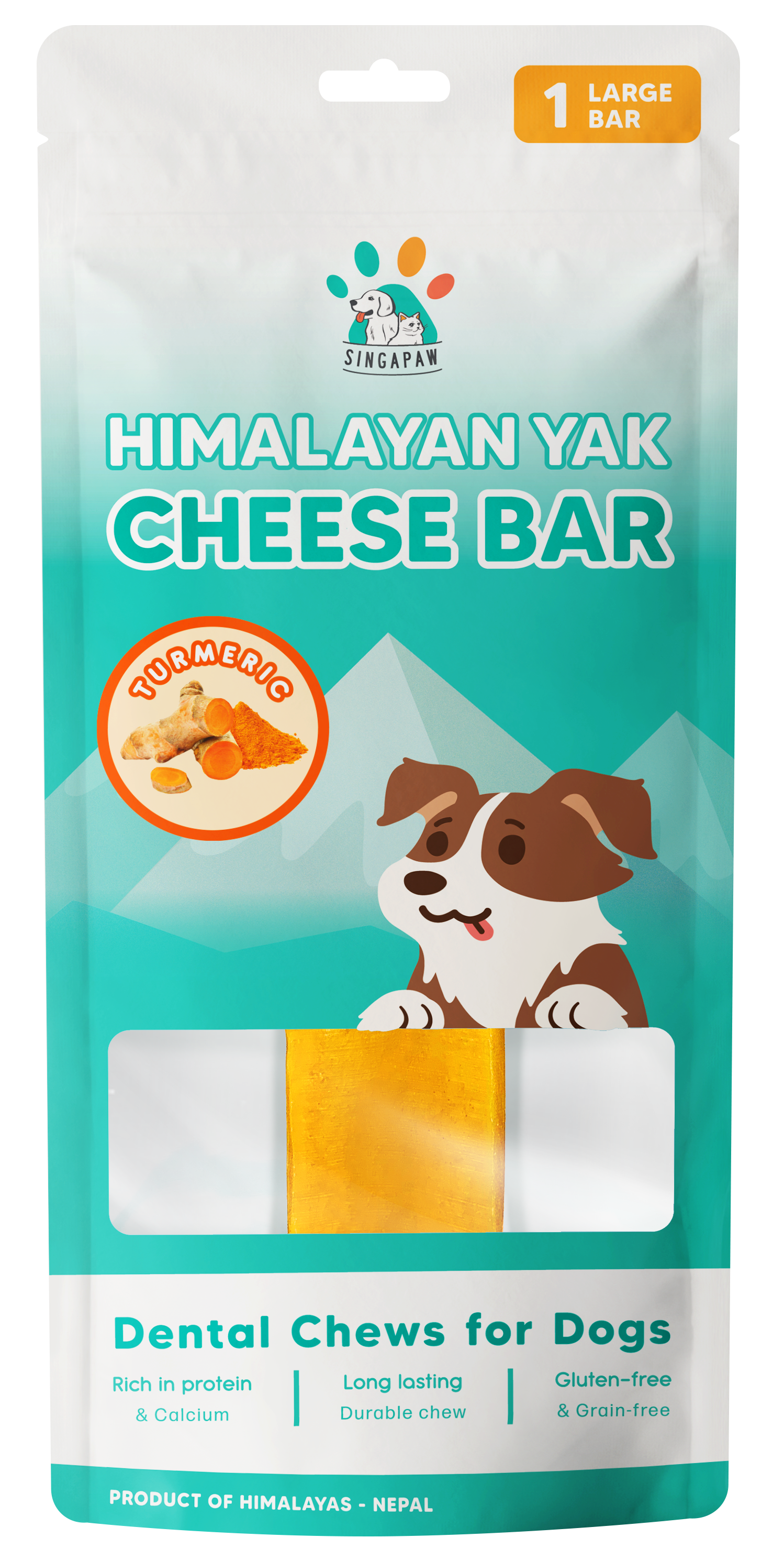 SingAPaw Himalayan Yak Cheese Bar (Turmeric)