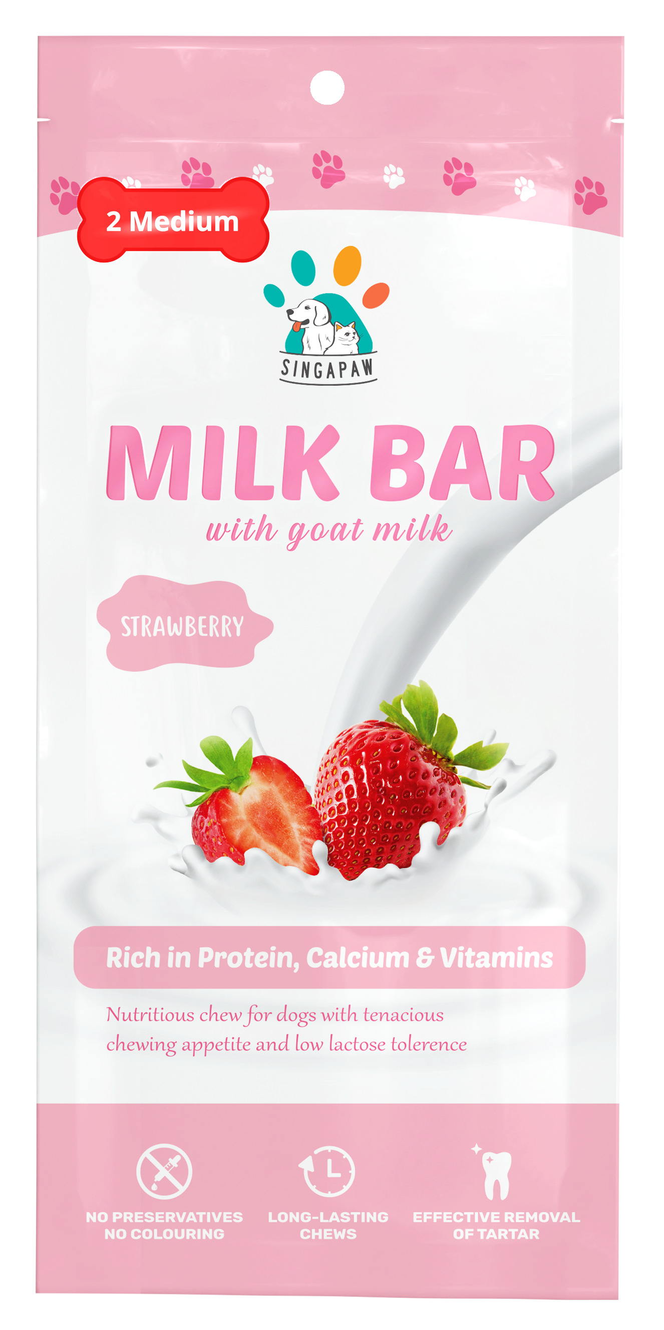 SingAPaw Milk Bar W Goat Milk (Strawberry)