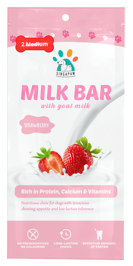 SingAPaw Milk Bar W Goat Milk (Strawberry)