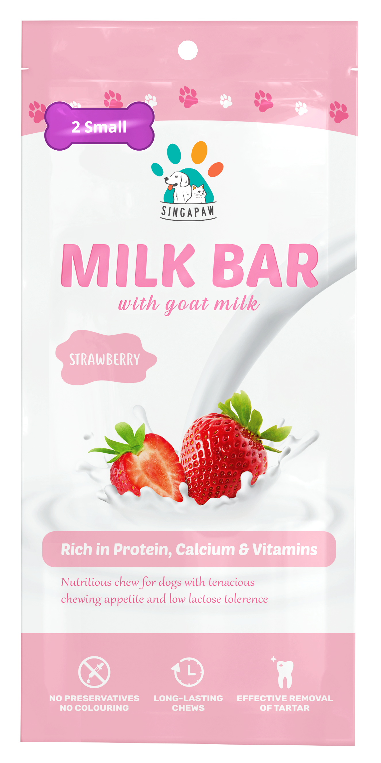 SingAPaw Milk Bar W Goat Milk (Strawberry)