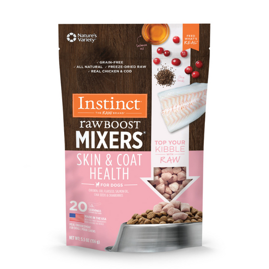 Instinct Freeze-Dried Raw Boost Mixers Grain-Free Skin & Coat for Dogs 5.5oz