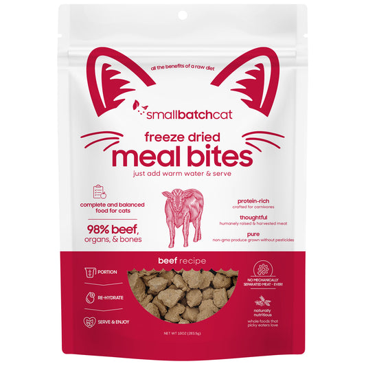 Smallbatch Freeze Dried Beef Bites For Cats 10oz