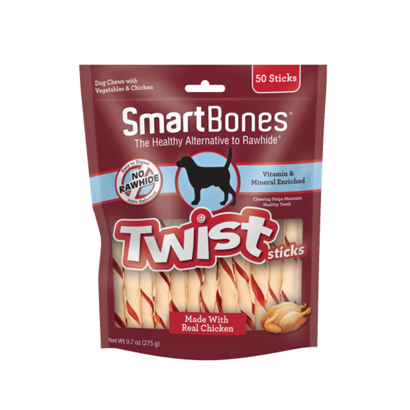 Smartbones Chicken Smart Twist Sticks - 50pcs