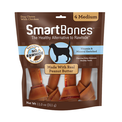 Smartbones Peanut Butter Classic Bone Chews For Dogs [3 Sizes]