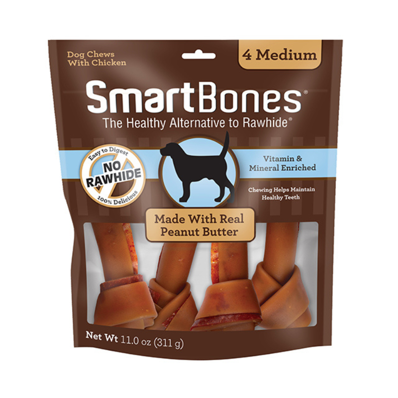 Smartbones Peanut Butter Classic Bone Chews For Dogs [3 Sizes]