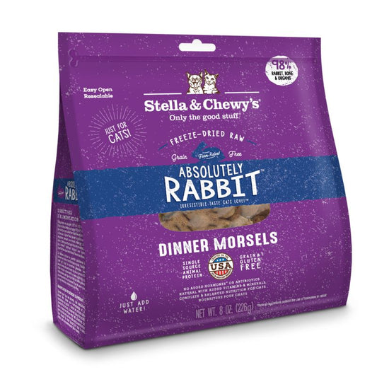 Stella & Chewy's Absolutely Rabbit Dinner Morsels Freeze-Dried Cat Food - 8 oz