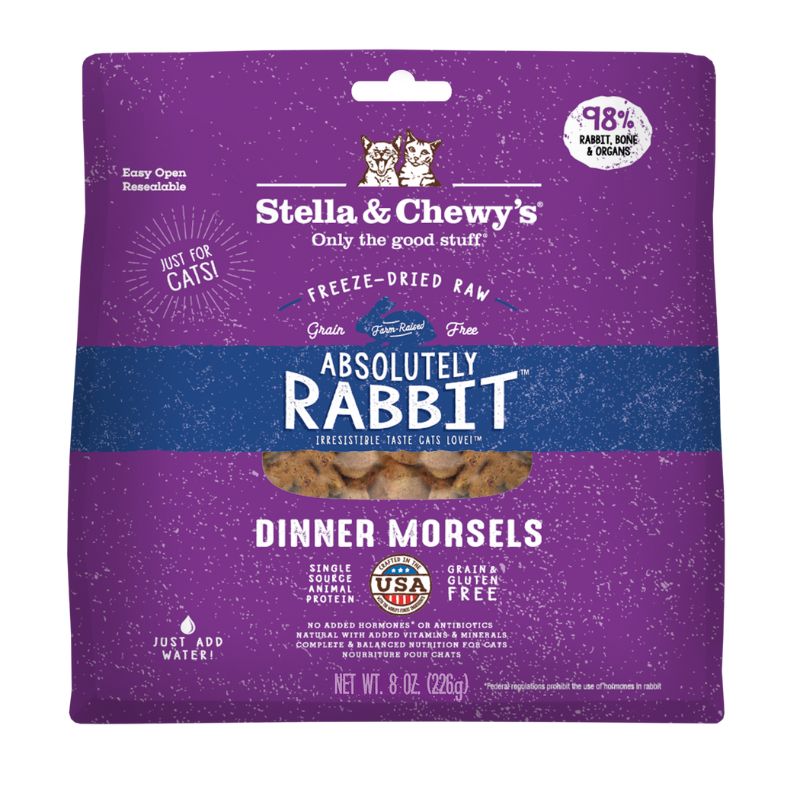 Stella & Chewy's Absolutely Rabbit Dinner Morsels Freeze-Dried Cat Food - 8 oz