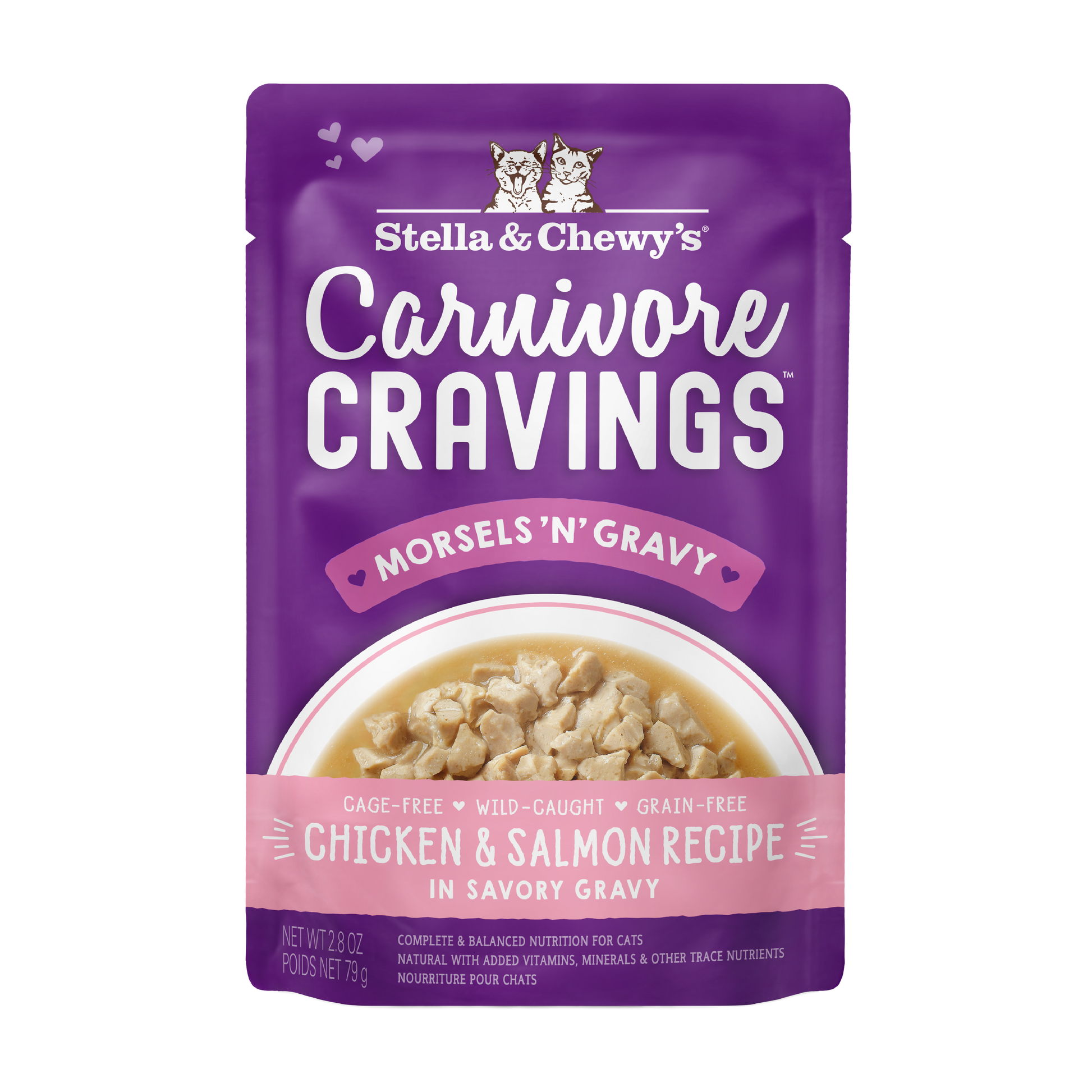 Stella & Chewy's Carnivore Cravings Morsels'n'gravy Chicken & Salmon Recipe Cat Food Pouch