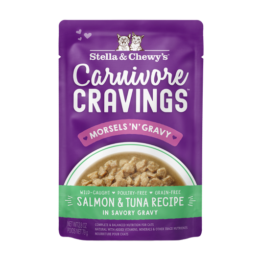 Stella & Chewy's Carnivore Cravings Morsels'n'gravy Salmon & Tuna Recipe Cat Food Pouch