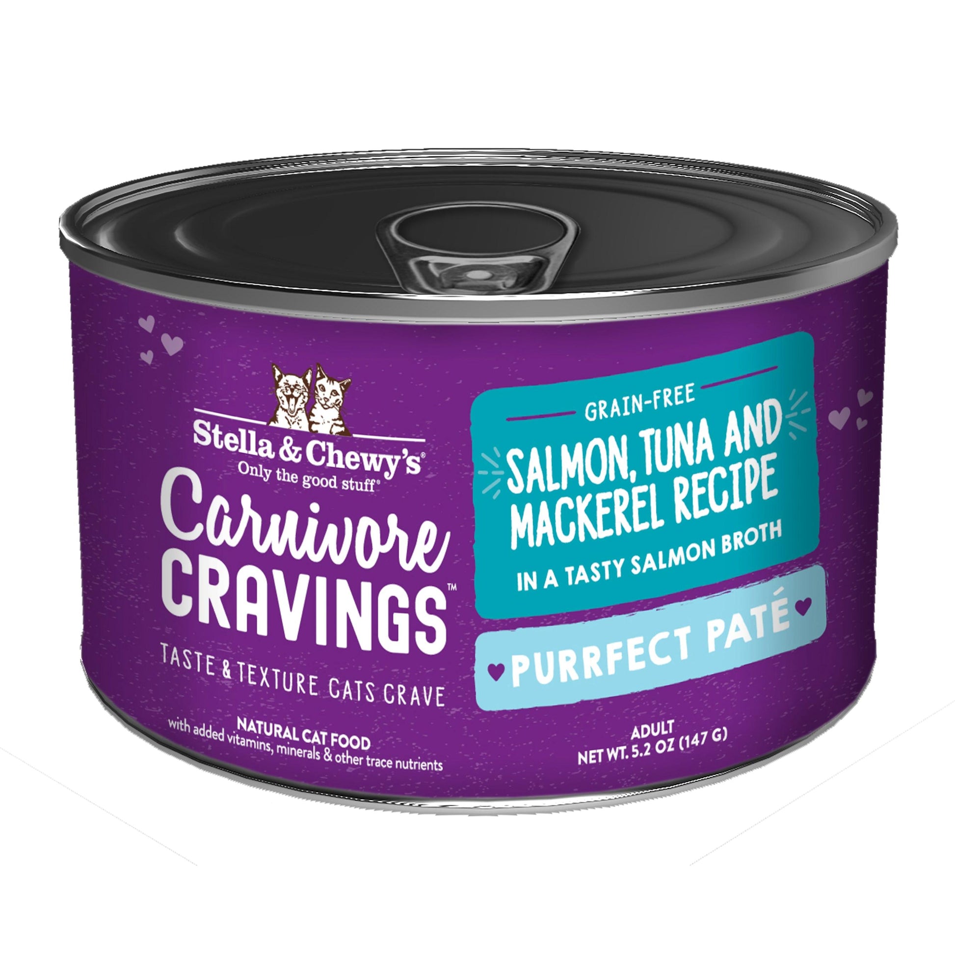 Stella & Chewy's Carnivore Cravings Purrfect Pate Can - Salmon Tuna And Mackerel In Broth