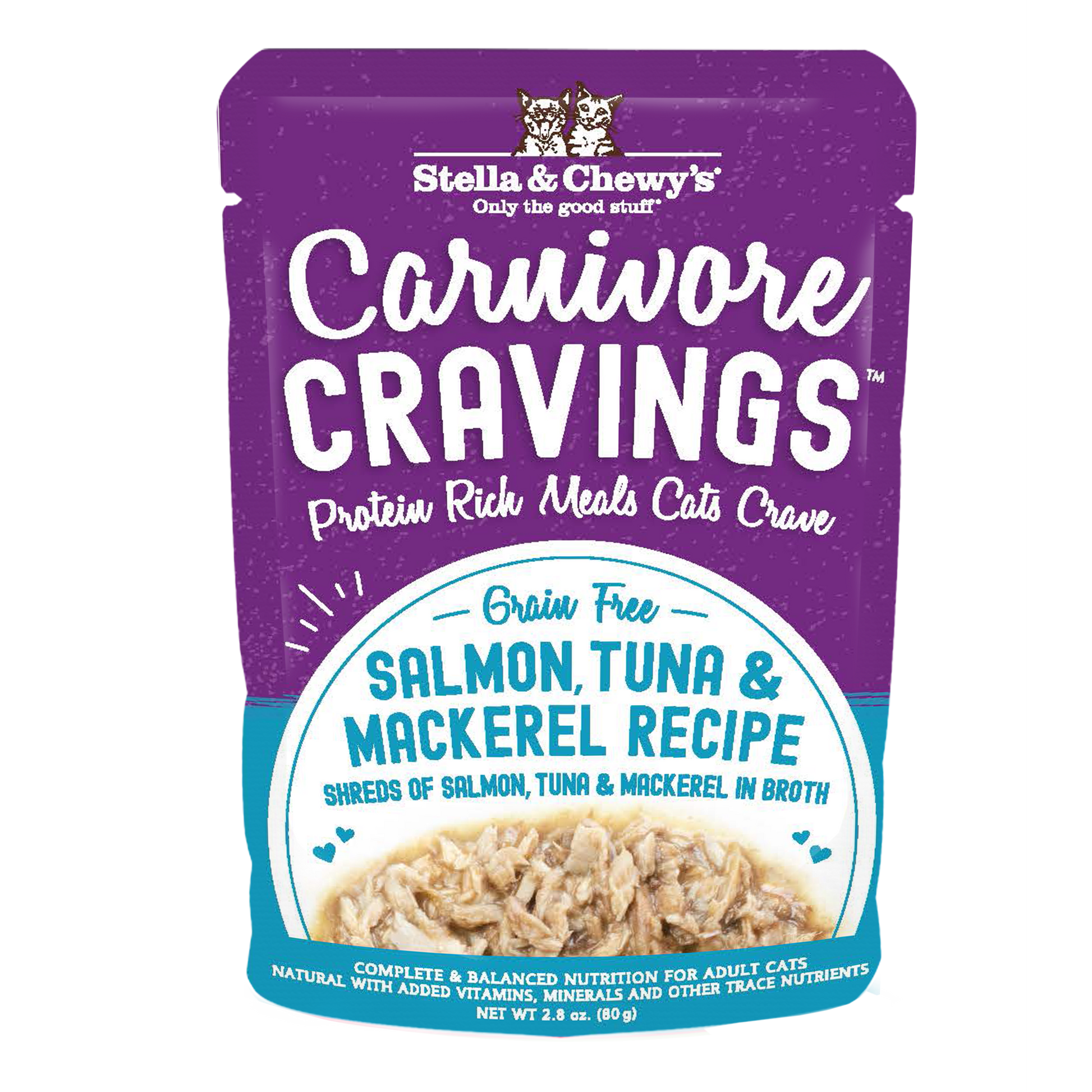 Stella & Chewy's Carnivore Cravings Salmon Tuna And Mackerel Recipe Cat Food Pouch