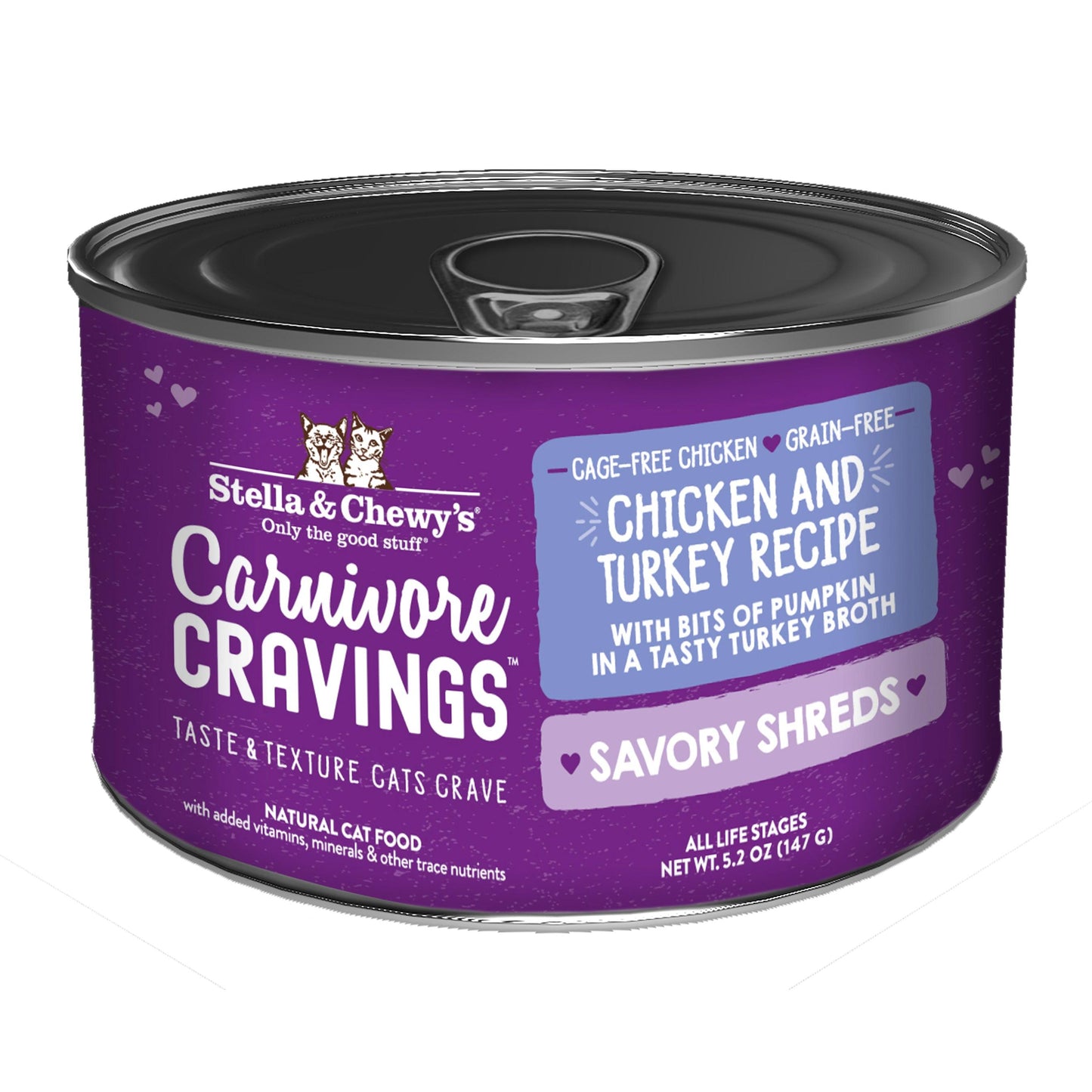 Stella & Chewy's Carnivore Cravings Savory Shreds Can - Chicken And Turkey In Broth
