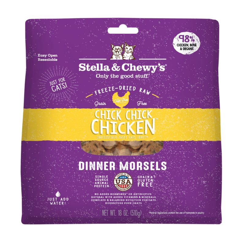 Stella & Chewy's Chick Chick Chicken Dinner Morsels Freeze-Dried Cat Food [2 Size]