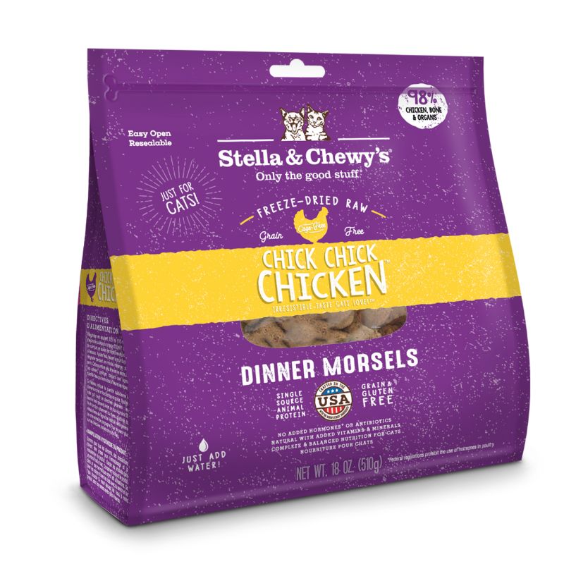 Stella & Chewy's Chick Chick Chicken Dinner Morsels Freeze-Dried Cat Food [2 Size]
