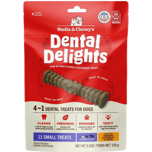 Stella & Chewy's Dental Delights 4-In-1 Dental Dog Treats [4 Size]
