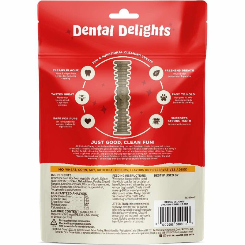 Stella & Chewy's Dental Delights 4-In-1 Dental Dog Treats [4 Size]