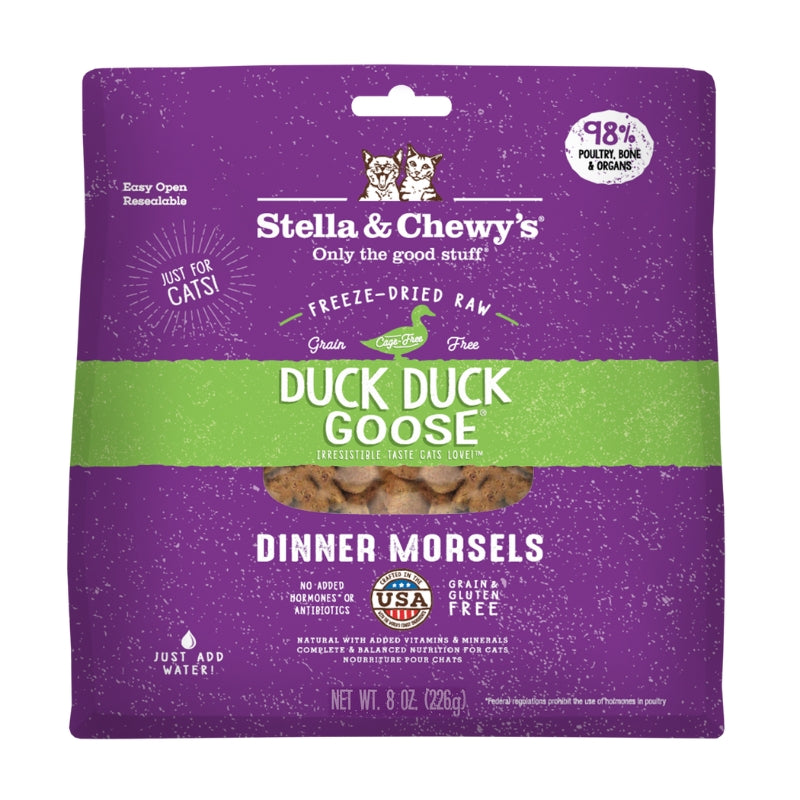 Stella & Chewy's Duck Duck Goose Dinner Morsels Freeze-Dried Cat Food [2 Size]