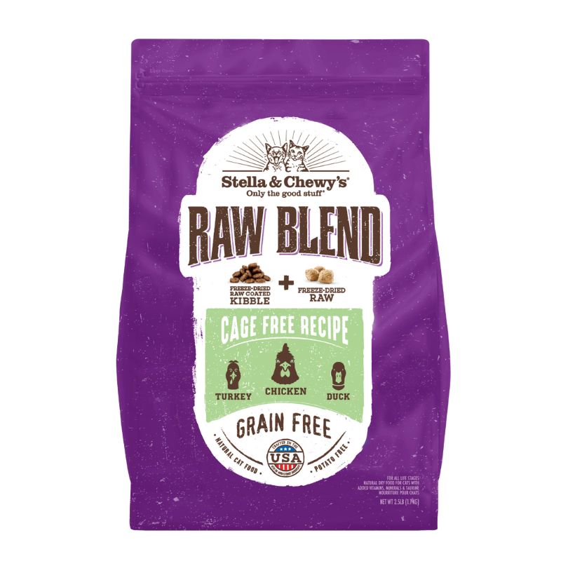 Stella & Chewy's Freeze-Dried Raw Blend Kibble Cage Free Chicken Grain-Free Dry Cat Food [3 Size]