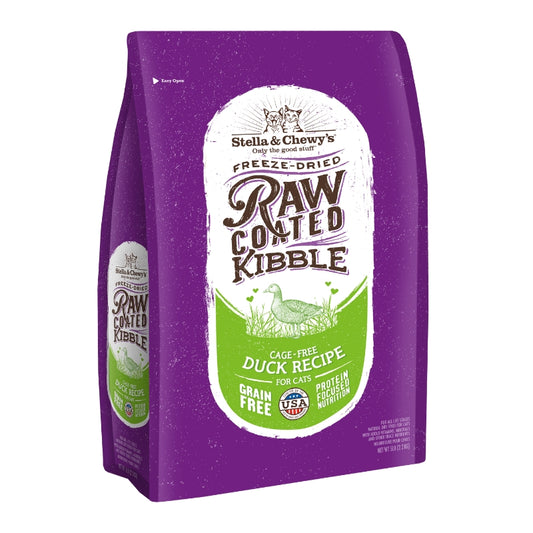 Stella & Chewy's Freeze-Dried Raw Coated Kibble Cage-Free Duck Grain-Free Dry Cat Food [2 Size]