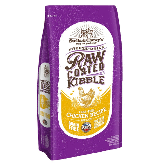 Stella & Chewy's Freeze-Dried Raw Coated Kibble Chicken Grain-Free Dry Cat Food [3 Size]