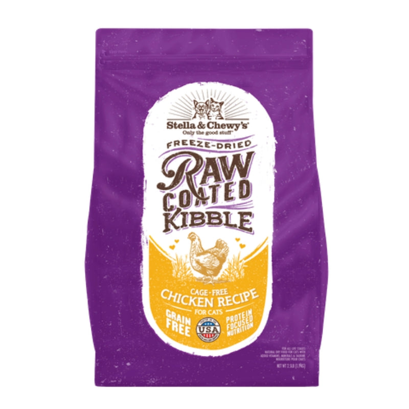 Stella & Chewy's Freeze-Dried Raw Coated Kibble Chicken Grain-Free Dry Cat Food [3 Size]