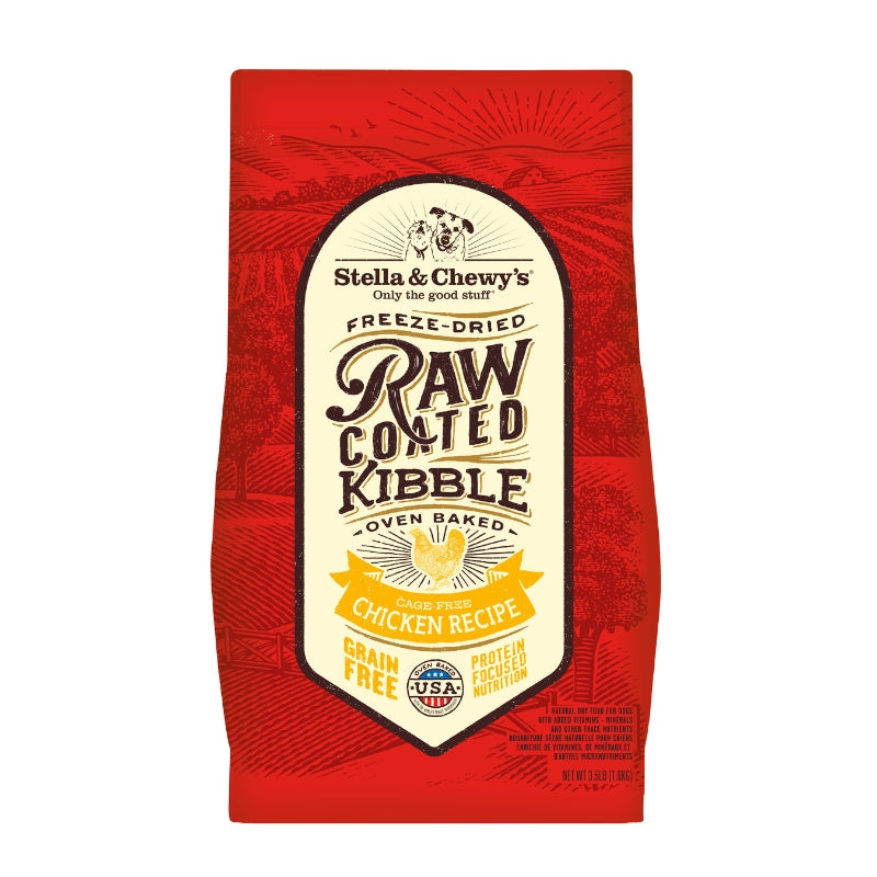 Stella & Chewy's Freeze-Dried Raw Coated Kibble Chicken Grain-Free Dry Dog Food [2 Size]