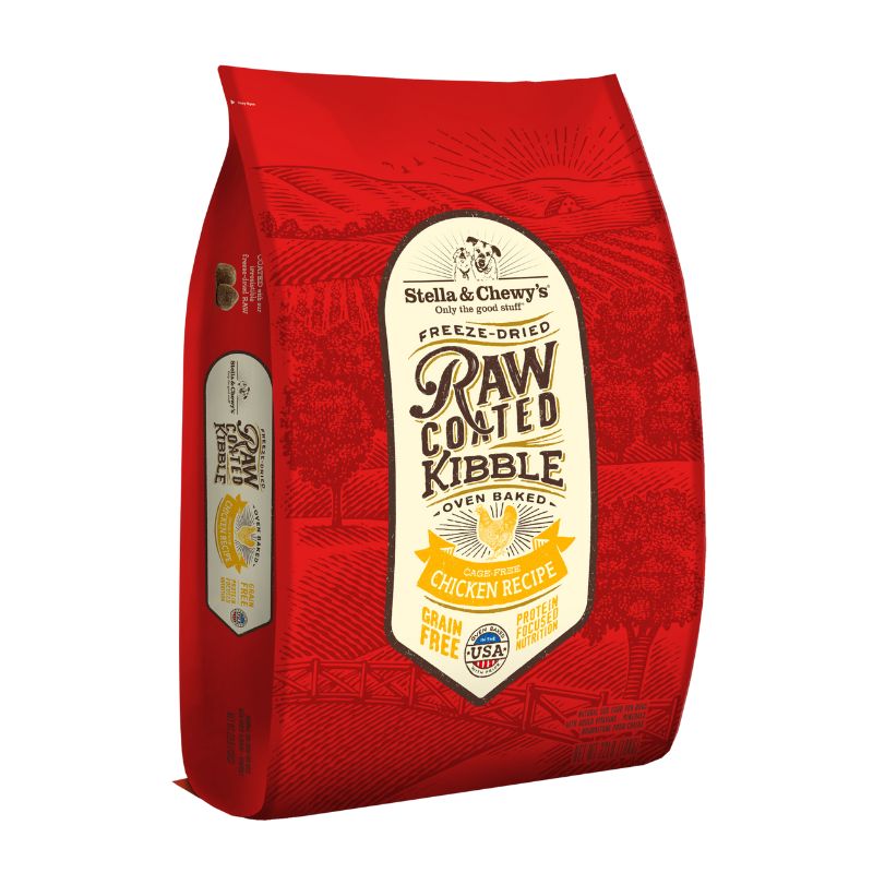 Stella & Chewy's Freeze-Dried Raw Coated Kibble Chicken Grain-Free Dry Dog Food [2 Size]