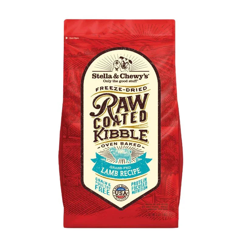 Stella & Chewy's Freeze-Dried Raw Coated Kibble Lamb Grain-Free Dry Dog Food [2 Size]