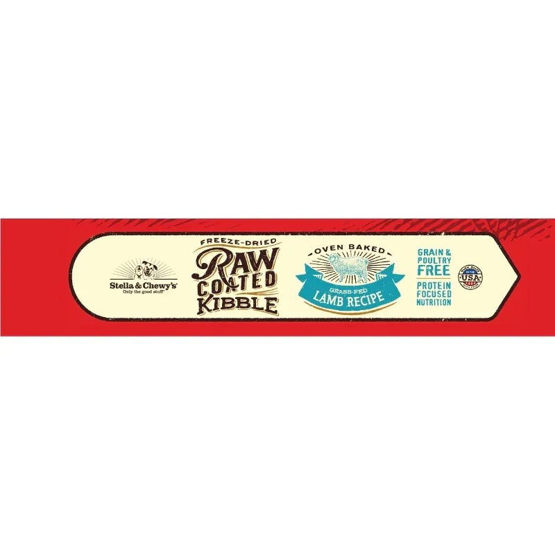 Stella & Chewy's Freeze-Dried Raw Coated Kibble Lamb Grain-Free Dry Dog Food [2 Size]