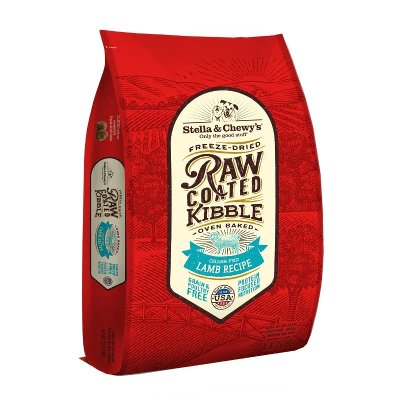 Stella & Chewy's Freeze-Dried Raw Coated Kibble Lamb Grain-Free Dry Dog Food [2 Size]