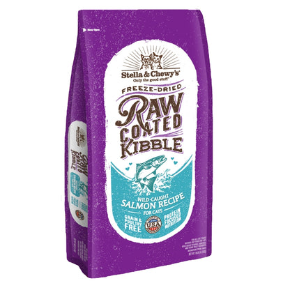 Stella & Chewy's Freeze-Dried Raw Coated Kibble Salmon Grain-Free Dry Cat Food [2 Size]