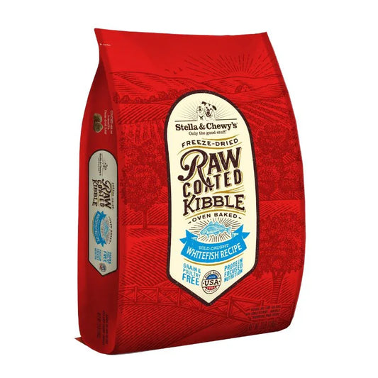 Stella & Chewy's Freeze-Dried Raw Coated Kibble Whitefish Grain-Free Dry Dog Food [2 Size]