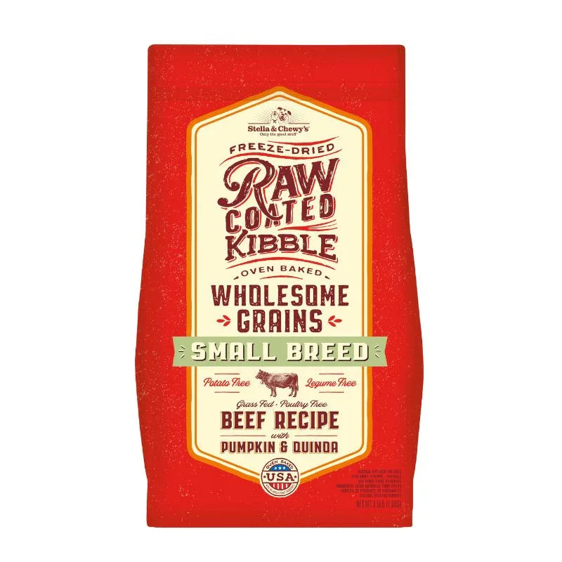 Stella & Chewy's Freeze-Dried Raw Coated Kibble Wholesome Grains Beef Small Breed Dry Dog Food [2 Size]